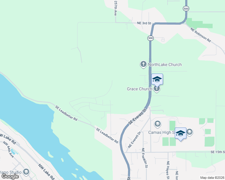 map of restaurants, bars, coffee shops, grocery stores, and more near 5092 North Benton Drive in Camas