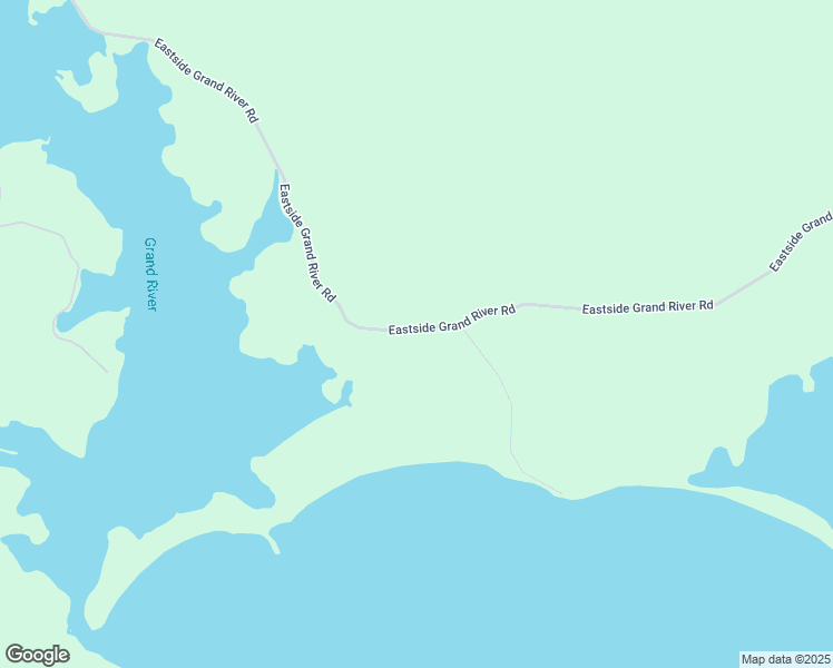 map of restaurants, bars, coffee shops, grocery stores, and more near 962 Eastside Grand River Road in Grand River