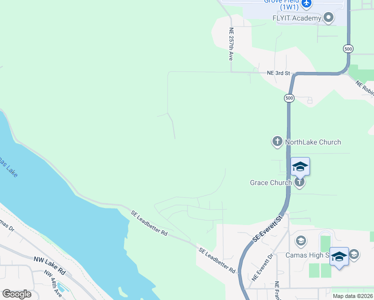 map of restaurants, bars, coffee shops, grocery stores, and more near 305 Southeast 252nd Avenue in Camas