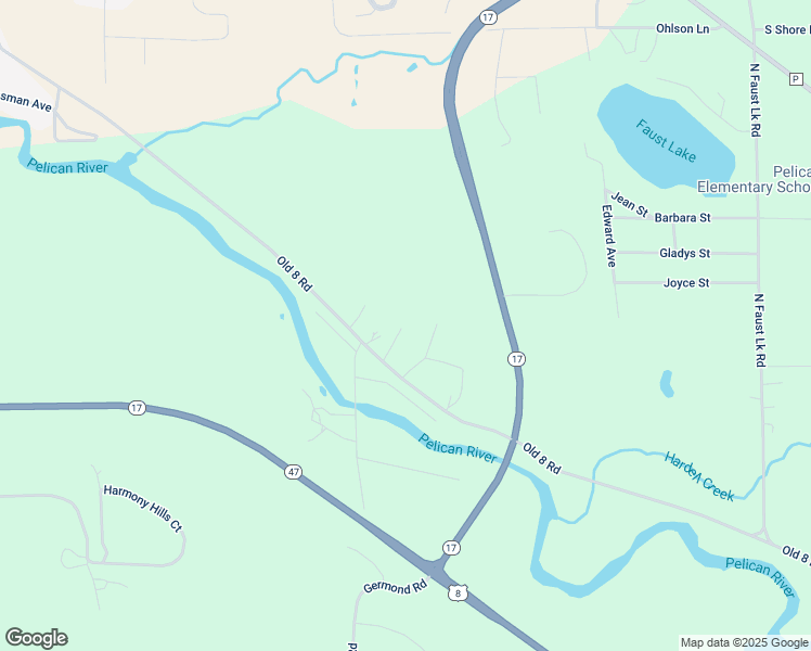 map of restaurants, bars, coffee shops, grocery stores, and more near 4888 Old 8 Road in Rhinelander