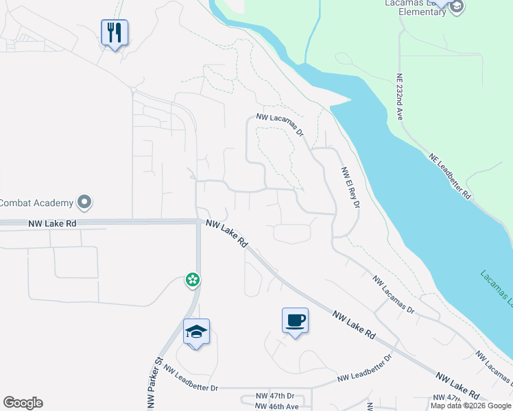 map of restaurants, bars, coffee shops, grocery stores, and more near 5904 Northwest Inglewood Court in Camas