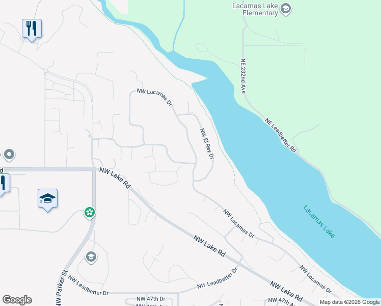 map of restaurants, bars, coffee shops, grocery stores, and more near 2834 Northwest Lacamas Drive in Camas