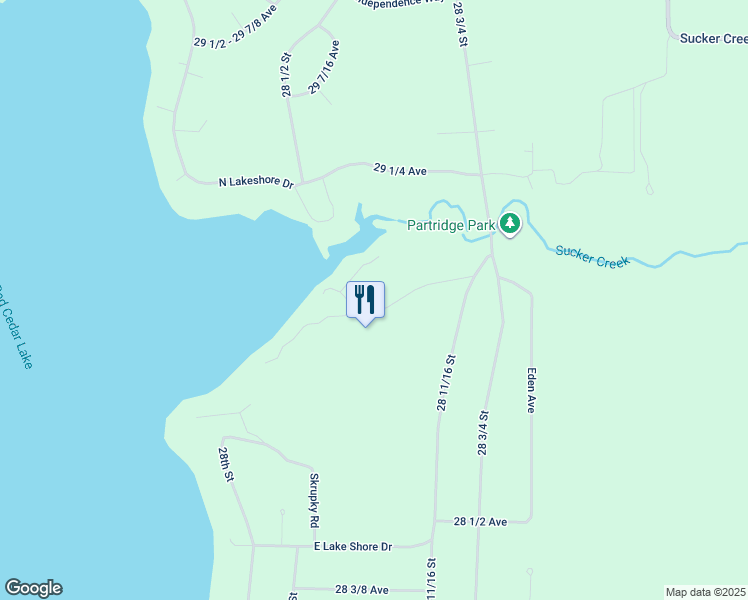 map of restaurants, bars, coffee shops, grocery stores, and more near 2867 29th Avenue in Birchwood