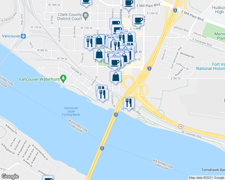map of restaurants, bars, coffee shops, grocery stores, and more near 404 West 3rd Street in Vancouver