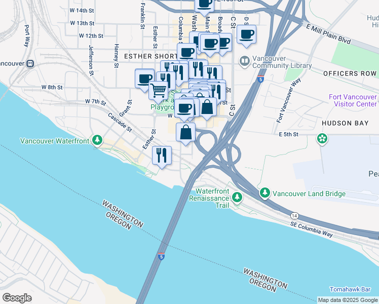map of restaurants, bars, coffee shops, grocery stores, and more near 204 West 3rd Street in Vancouver