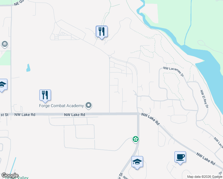 map of restaurants, bars, coffee shops, grocery stores, and more near 4047 Northwest 60th Circle in Camas