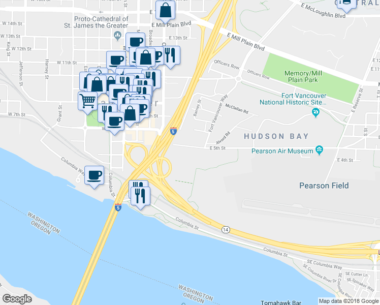 map of restaurants, bars, coffee shops, grocery stores, and more near 513 East 5th Street in Vancouver