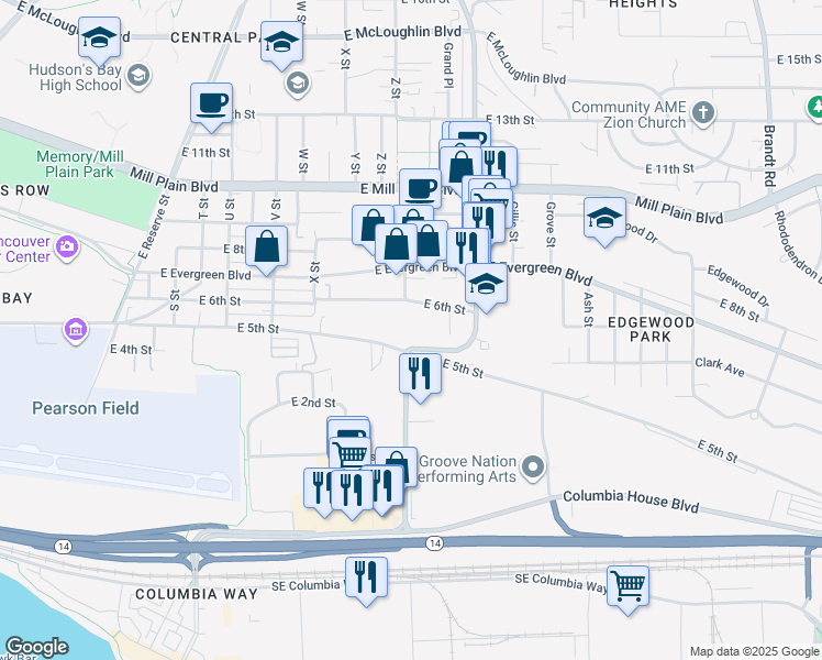 map of restaurants, bars, coffee shops, grocery stores, and more near 2700 East 5th Street in Vancouver