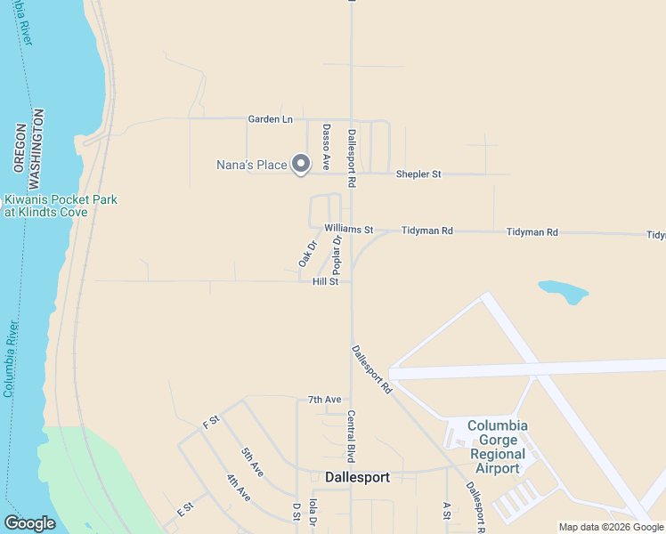 map of restaurants, bars, coffee shops, grocery stores, and more near 908 Poplar Drive in Dallesport