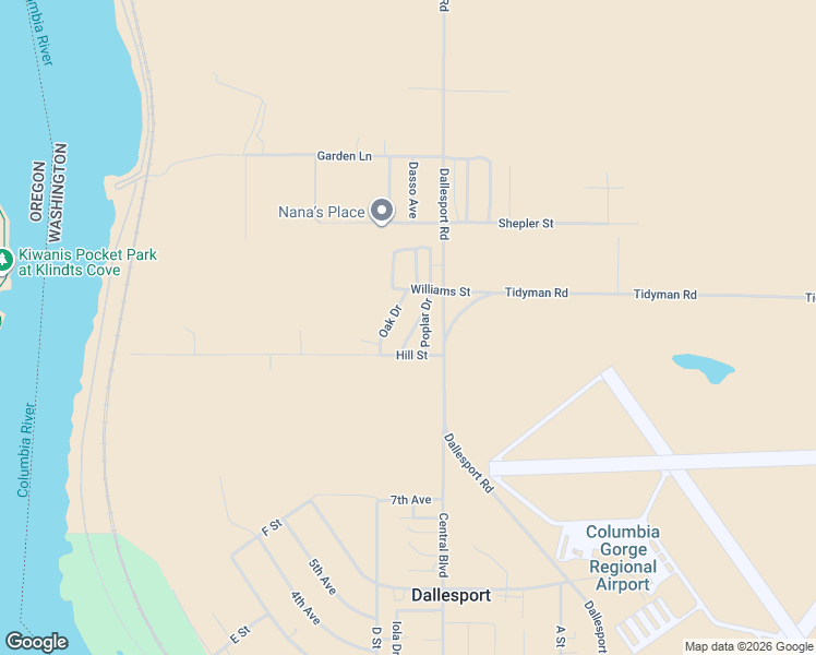 map of restaurants, bars, coffee shops, grocery stores, and more near 908 Poplar Drive in Dallesport