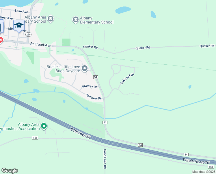 map of restaurants, bars, coffee shops, grocery stores, and more near 107 Whispering Oaks Drive in Albany
