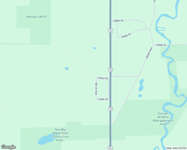 map of restaurants, bars, coffee shops, grocery stores, and more near 46112 193rd Street in Morris