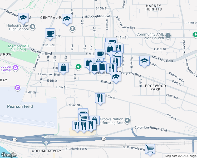 map of restaurants, bars, coffee shops, grocery stores, and more near 2700 East 6th Street in Vancouver