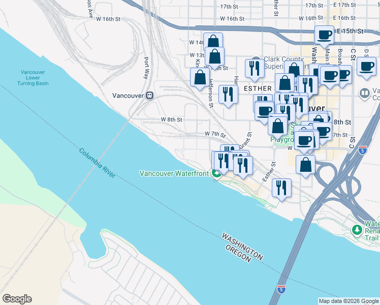 map of restaurants, bars, coffee shops, grocery stores, and more near 911 West 7th Street in Vancouver