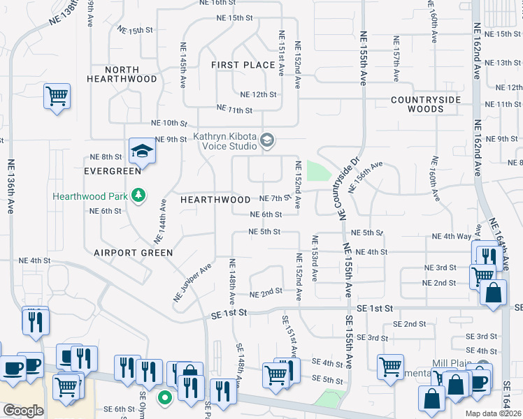 map of restaurants, bars, coffee shops, grocery stores, and more near in Vancouver
