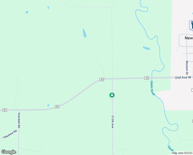 map of restaurants, bars, coffee shops, grocery stores, and more near 31556 County Road 30 in Melrose
