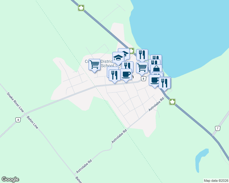 map of restaurants, bars, coffee shops, grocery stores, and more near 10 Bromley Street in Cobden