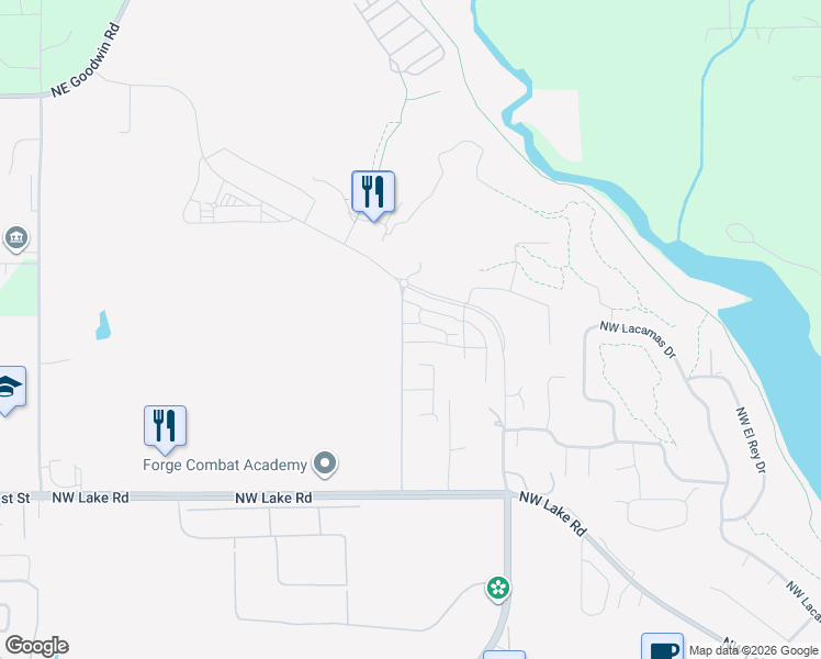 map of restaurants, bars, coffee shops, grocery stores, and more near 4027 Northwest 62nd Circle in Camas
