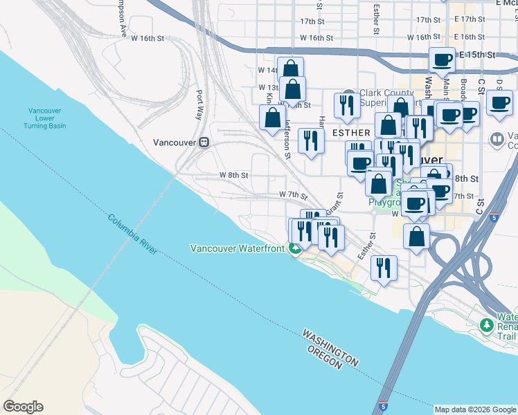 map of restaurants, bars, coffee shops, grocery stores, and more near 911 West 7th Street in Vancouver