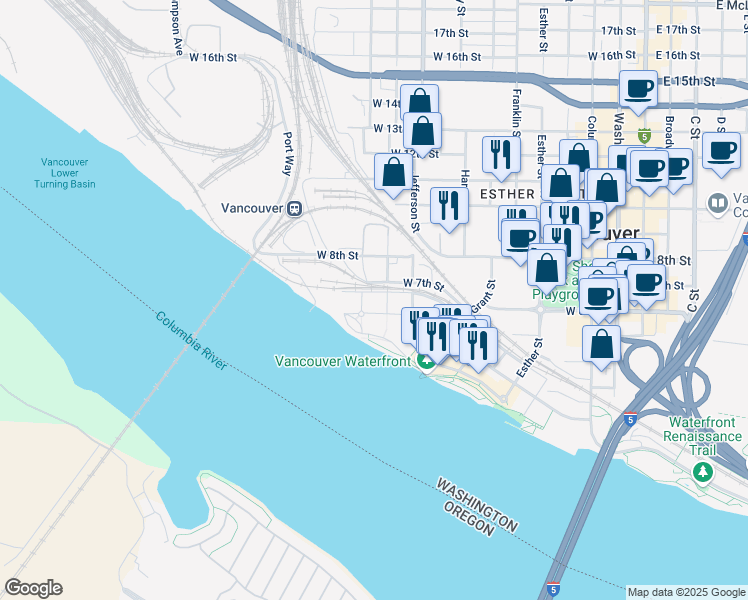 map of restaurants, bars, coffee shops, grocery stores, and more near 911 West 7th Street in Vancouver