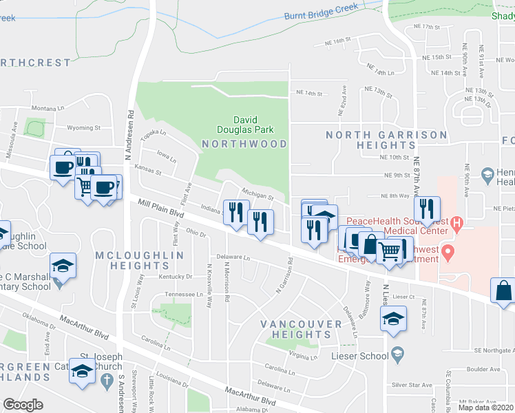 map of restaurants, bars, coffee shops, grocery stores, and more near 715 Dayton Avenue in Vancouver