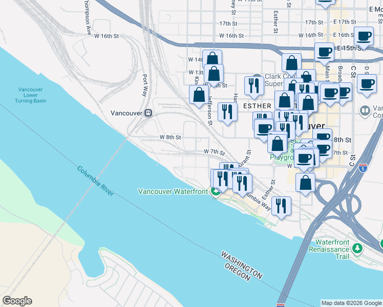 map of restaurants, bars, coffee shops, grocery stores, and more near 1112 West 7th Street in Vancouver