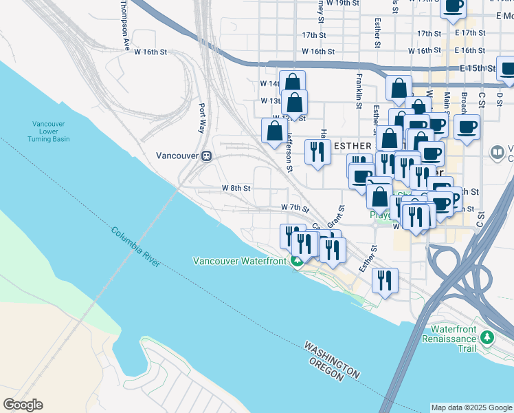 map of restaurants, bars, coffee shops, grocery stores, and more near 1182 West 7th Street in Vancouver