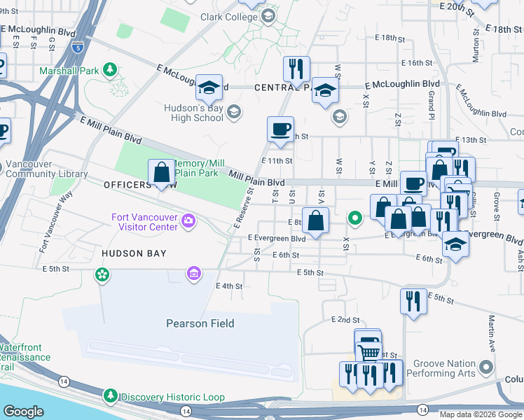 map of restaurants, bars, coffee shops, grocery stores, and more near 1903 East 9th Street in Vancouver