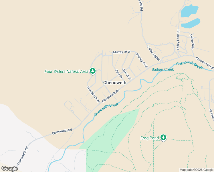 map of restaurants, bars, coffee shops, grocery stores, and more near 1027 Sunflower Street West in The Dalles