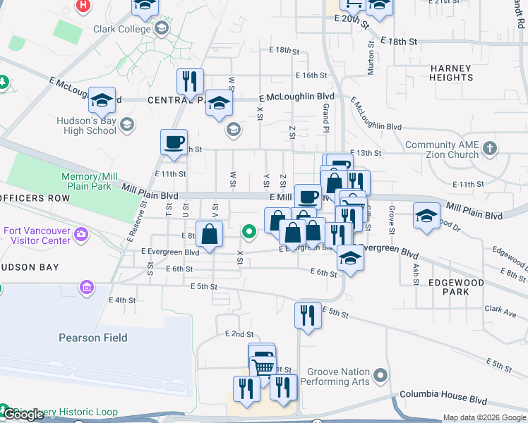 map of restaurants, bars, coffee shops, grocery stores, and more near 2428 East 8th Street in Vancouver