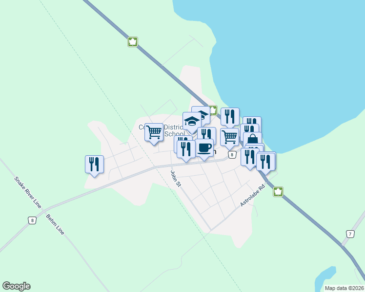 map of restaurants, bars, coffee shops, grocery stores, and more near 6 Truelove Street in Cobden