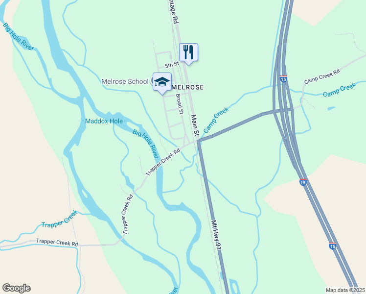 map of restaurants, bars, coffee shops, grocery stores, and more near 188 Trapper Creek Road in Butte