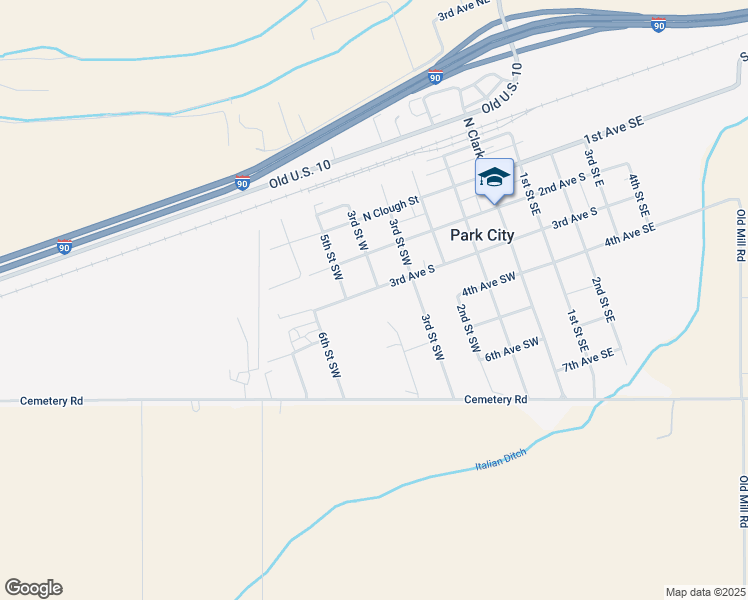 map of restaurants, bars, coffee shops, grocery stores, and more near 420 3rd Avenue Southwest in Park City