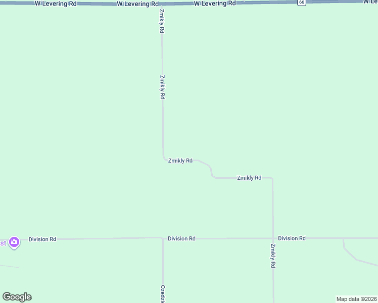map of restaurants, bars, coffee shops, grocery stores, and more near 5400 Zmikly Road in Pellston
