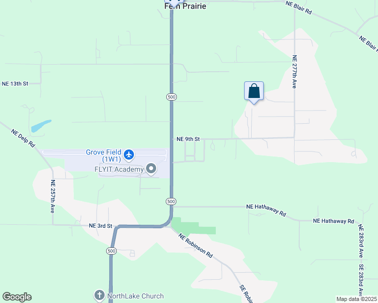 map of restaurants, bars, coffee shops, grocery stores, and more near 26801 Northeast 9th Street in Camas
