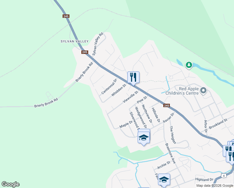 map of restaurants, bars, coffee shops, grocery stores, and more near 15 Whidden Street in Antigonish