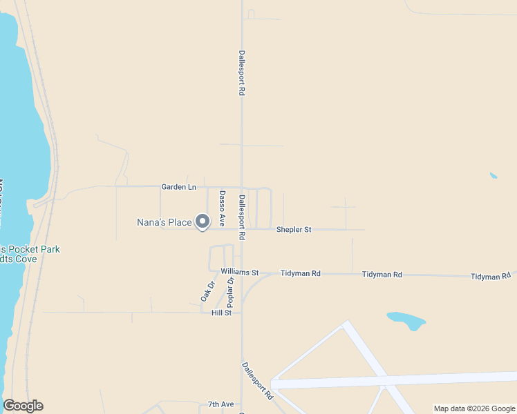 map of restaurants, bars, coffee shops, grocery stores, and more near 105 Shepler Street in Dallesport