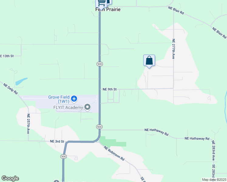 map of restaurants, bars, coffee shops, grocery stores, and more near 26801 Northeast 9th Street in Camas