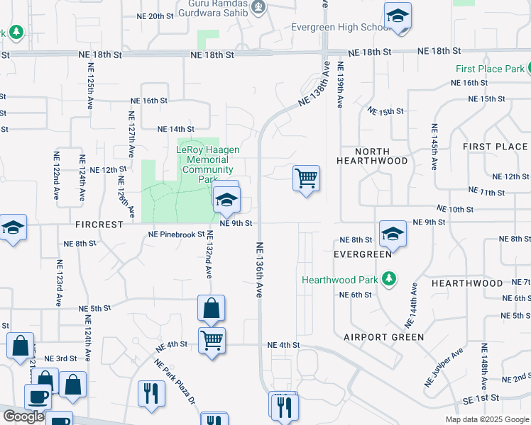 map of restaurants, bars, coffee shops, grocery stores, and more near in Vancouver