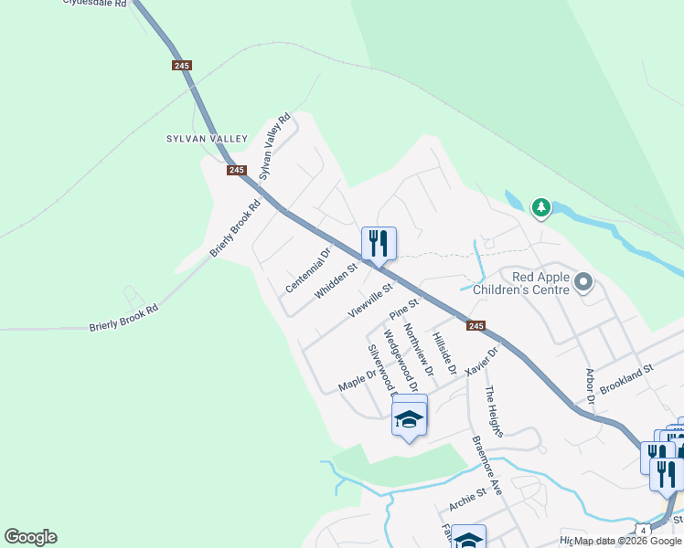 map of restaurants, bars, coffee shops, grocery stores, and more near 15 Whidden Street in Antigonish