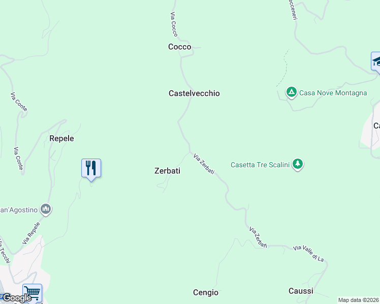 map of restaurants, bars, coffee shops, grocery stores, and more near 2 Via Zerbati in Provincia di Vicenza