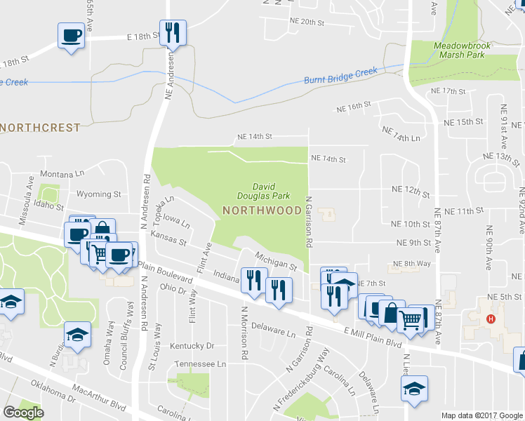 map of restaurants, bars, coffee shops, grocery stores, and more near in Vancouver