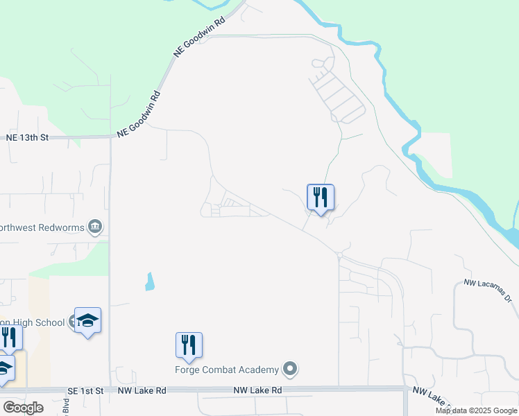 map of restaurants, bars, coffee shops, grocery stores, and more near 4801 NW Camas Meadows Dr in Camas