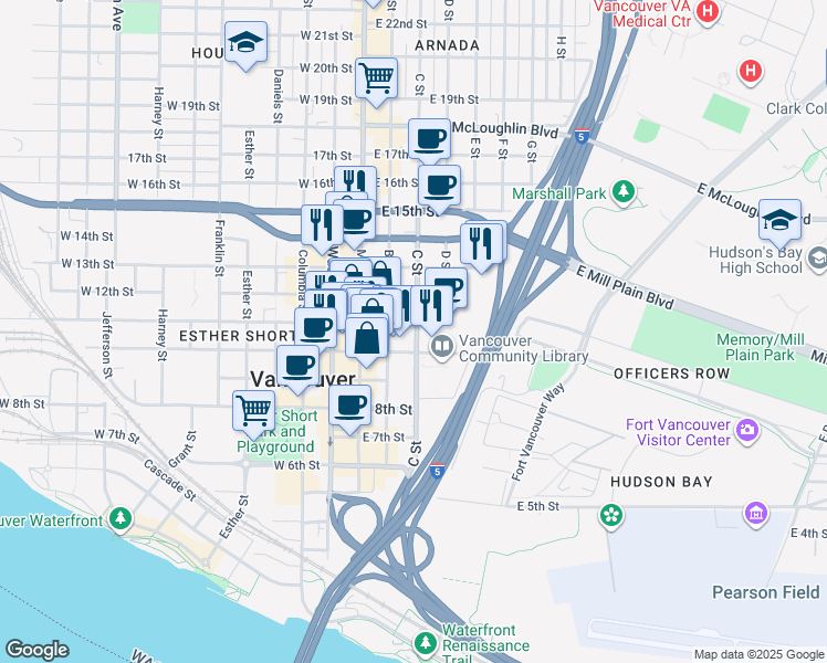 map of restaurants, bars, coffee shops, grocery stores, and more near 251 East 11th Street in Vancouver