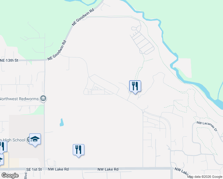 map of restaurants, bars, coffee shops, grocery stores, and more near 4661 Northwest Camas Meadows Drive in Camas