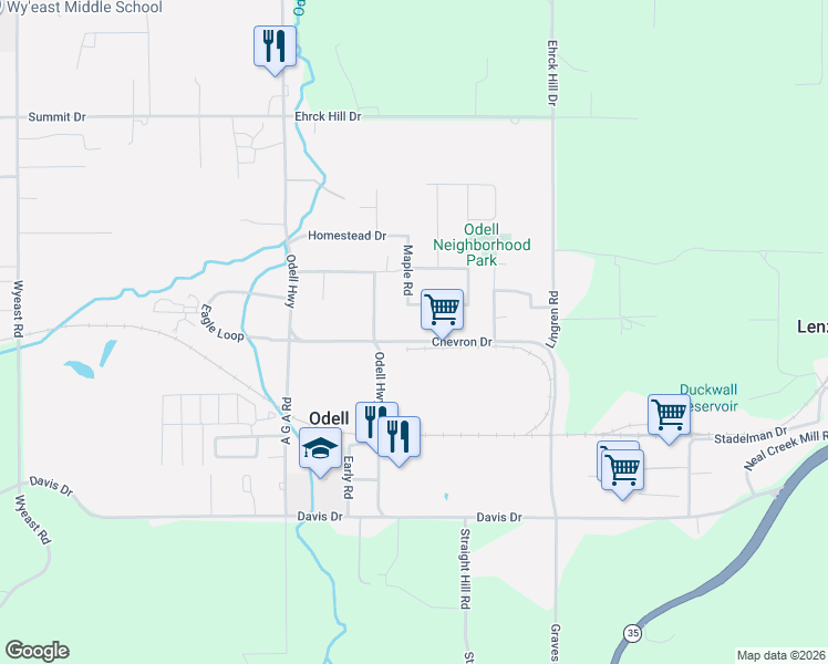 map of restaurants, bars, coffee shops, grocery stores, and more near 3610 Chevron Drive in Hood River