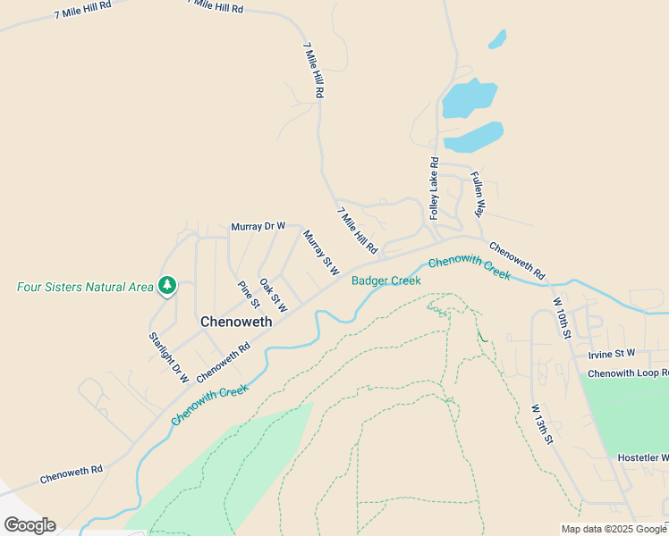 map of restaurants, bars, coffee shops, grocery stores, and more near 1027 Murray Street West in The Dalles