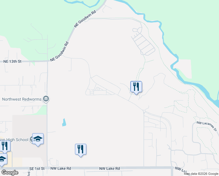 map of restaurants, bars, coffee shops, grocery stores, and more near 4697 Northwest Camas Meadows Drive in Camas
