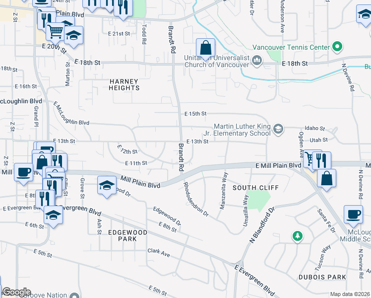 map of restaurants, bars, coffee shops, grocery stores, and more near 3815 East 13th Street in Vancouver