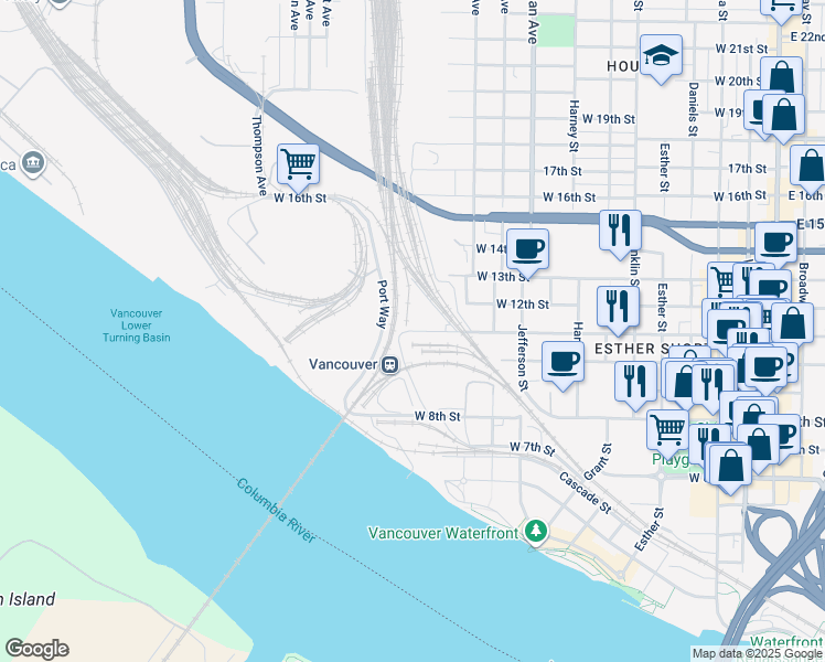 map of restaurants, bars, coffee shops, grocery stores, and more near 1376 West 11th Street in Vancouver